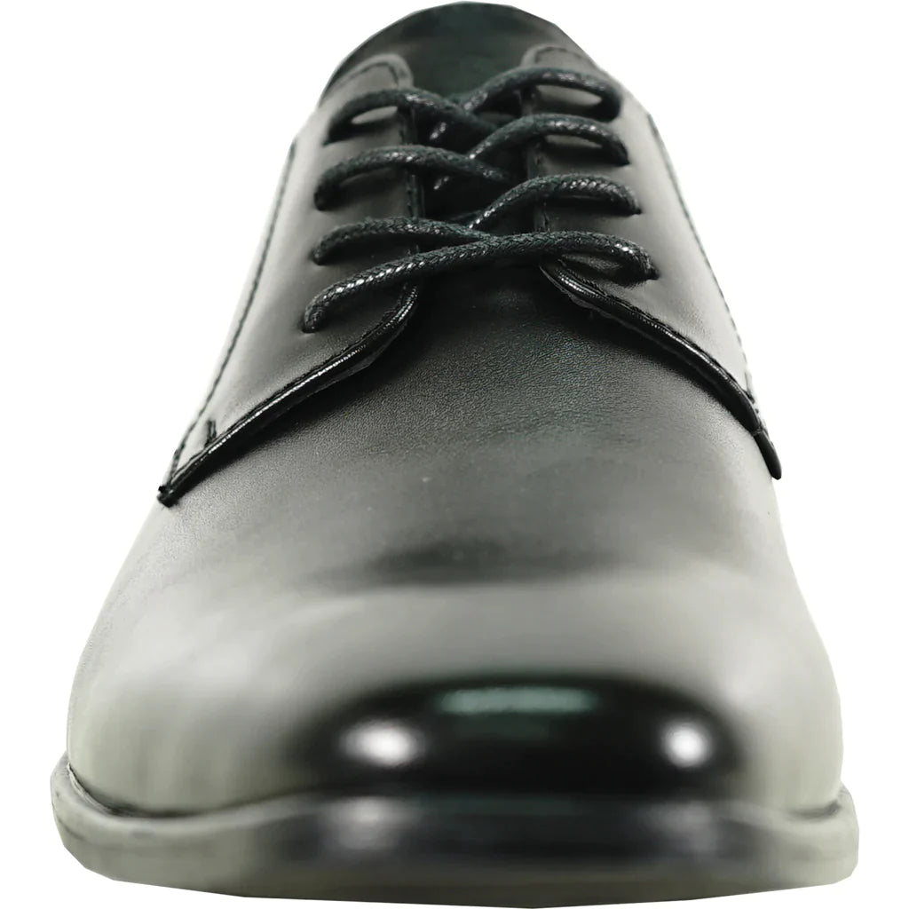 BRAVO Men Dress Shoe KING-7 Oxford Shoe BLACK - Medium and Wide Width-1