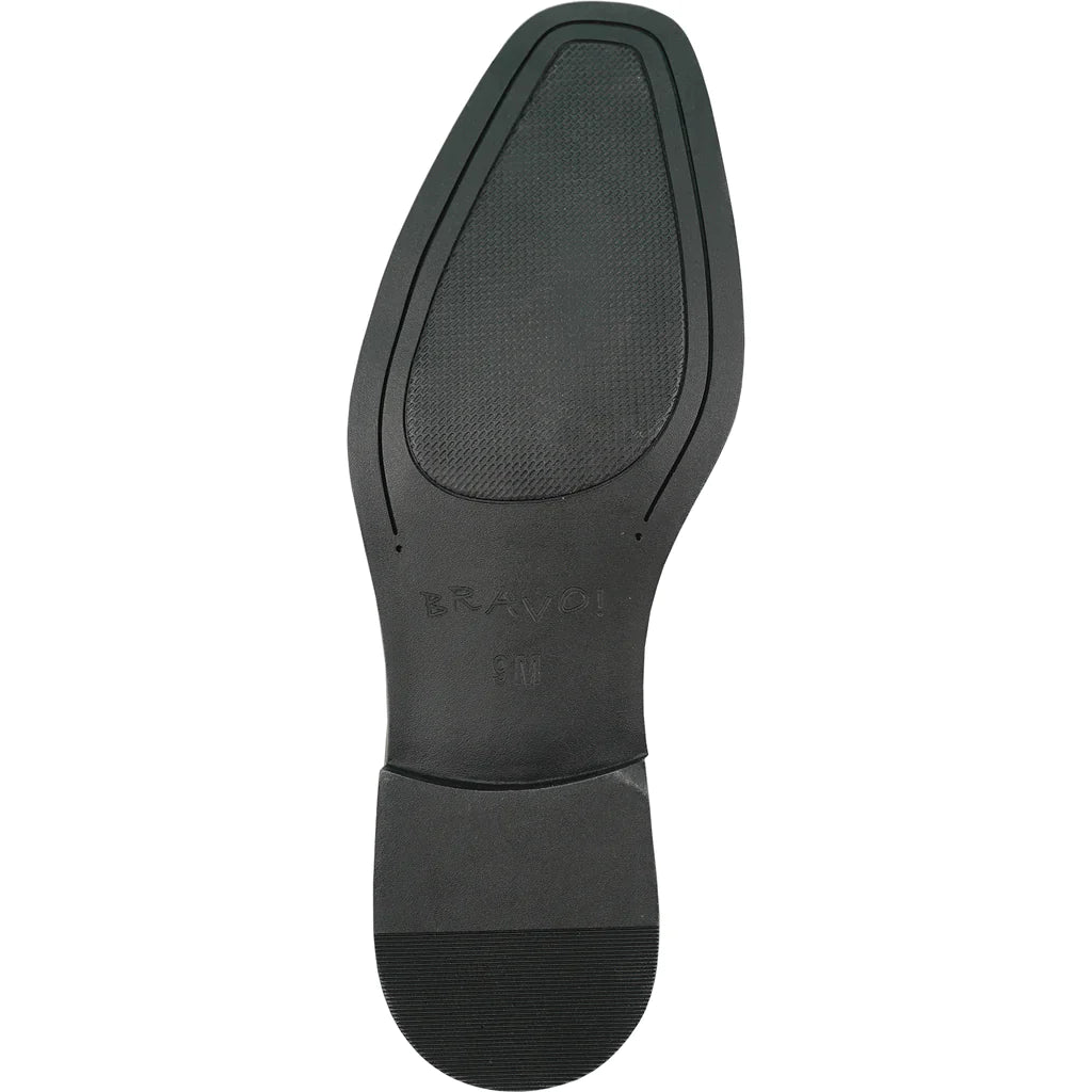 BRAVO Men Dress Shoe KING-7 Oxford Shoe BLACK - Medium and Wide Width-6