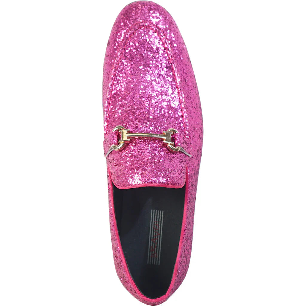 BRAVO Men Dress Shoe PROM-2 Loafer Shoe for Prom & Wedding Pink-5
