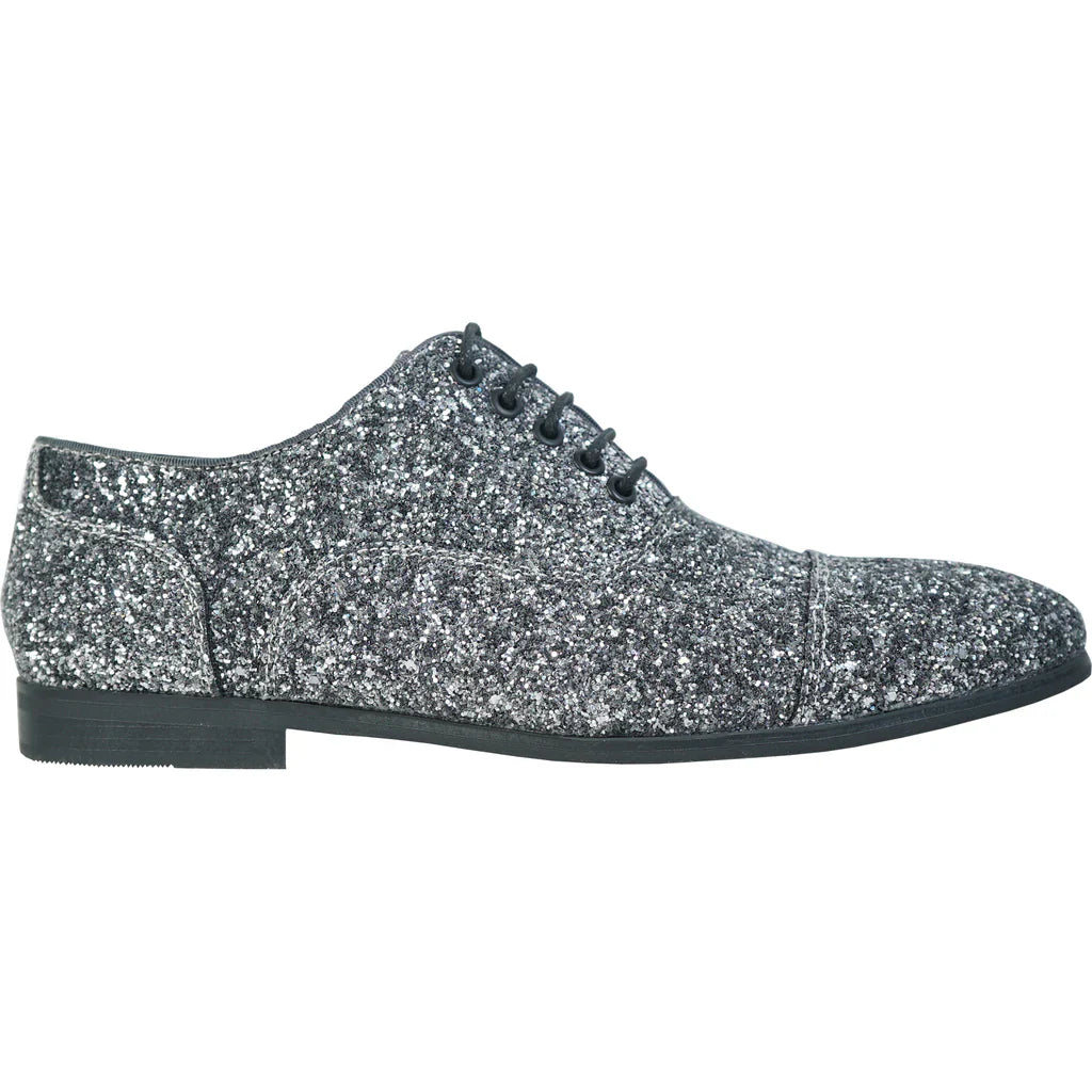BRAVO Men Dress Shoe PROM-3 Loafer Shoe for Prom & Wedding Pewter-3