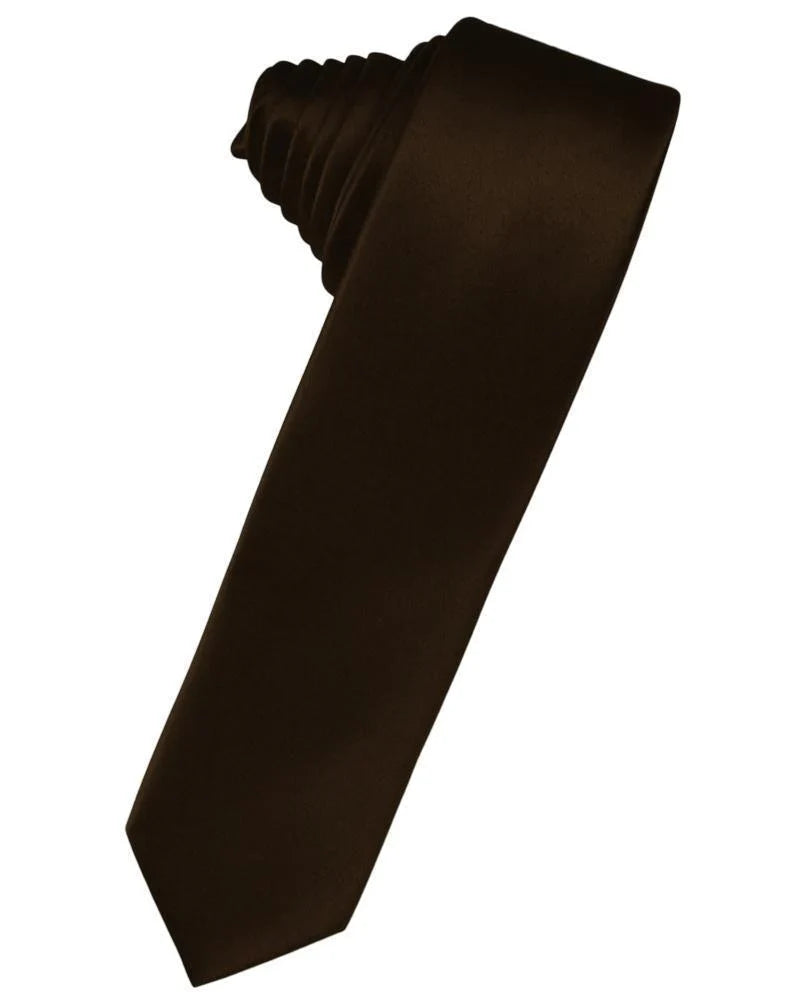 Luxury Satin Skinny Necktie Self Tie-13
