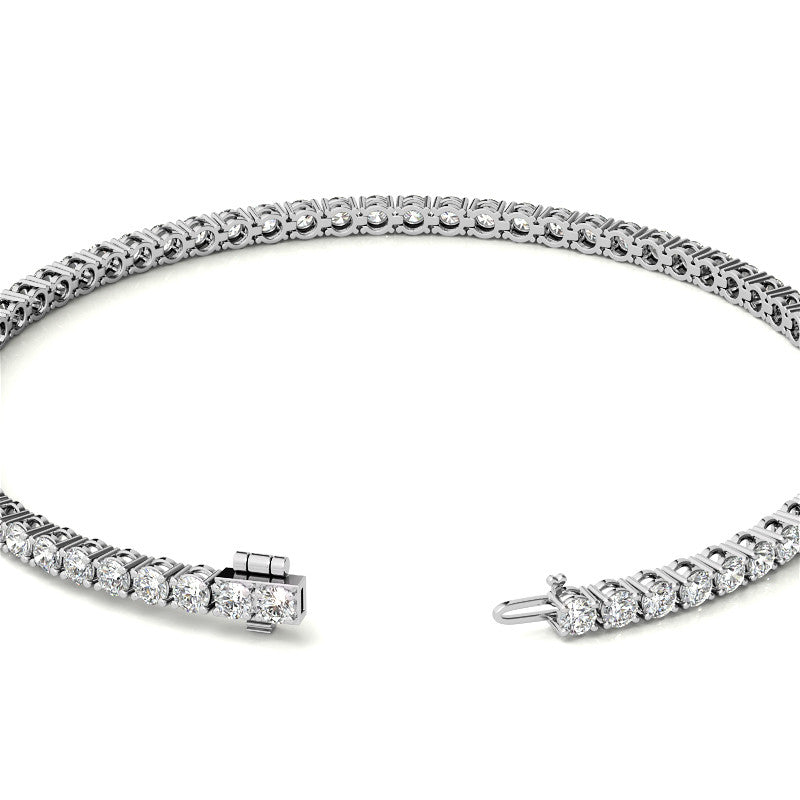 3.50 CTW Lab Grown Diamond Tennis Bracelet in 14kt White/Yellow Gold (G/VS) AGI Certified-1