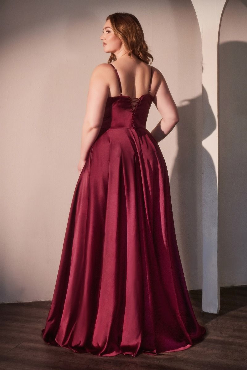 A-Line Satin Bustier Dress-2