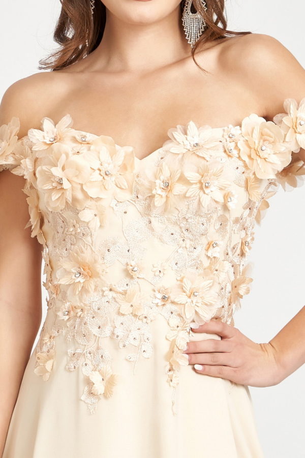 Sublime Off-shoulder Floral Neckline A-line Maxi Dress from Elizabeth K-10
