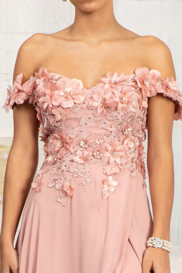 Sublime Off-shoulder Floral Neckline A-line Maxi Dress from Elizabeth K-13