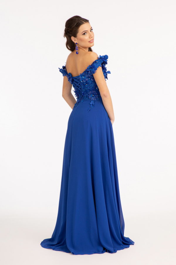 Sublime Off-shoulder Floral Neckline A-line Maxi Dress from Elizabeth K-15