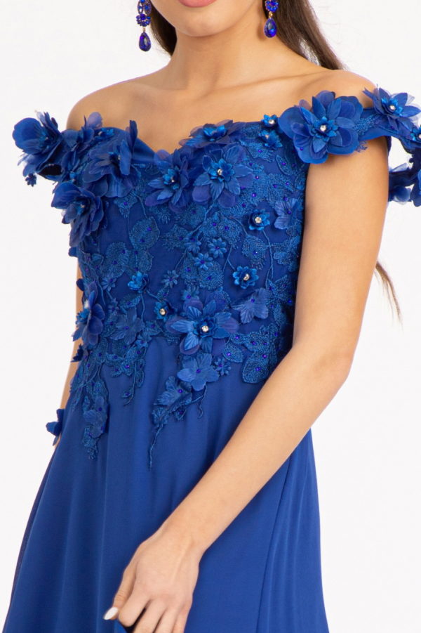 Sublime Off-shoulder Floral Neckline A-line Maxi Dress from Elizabeth K-16