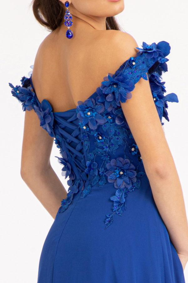Sublime Off-shoulder Floral Neckline A-line Maxi Dress from Elizabeth K-17