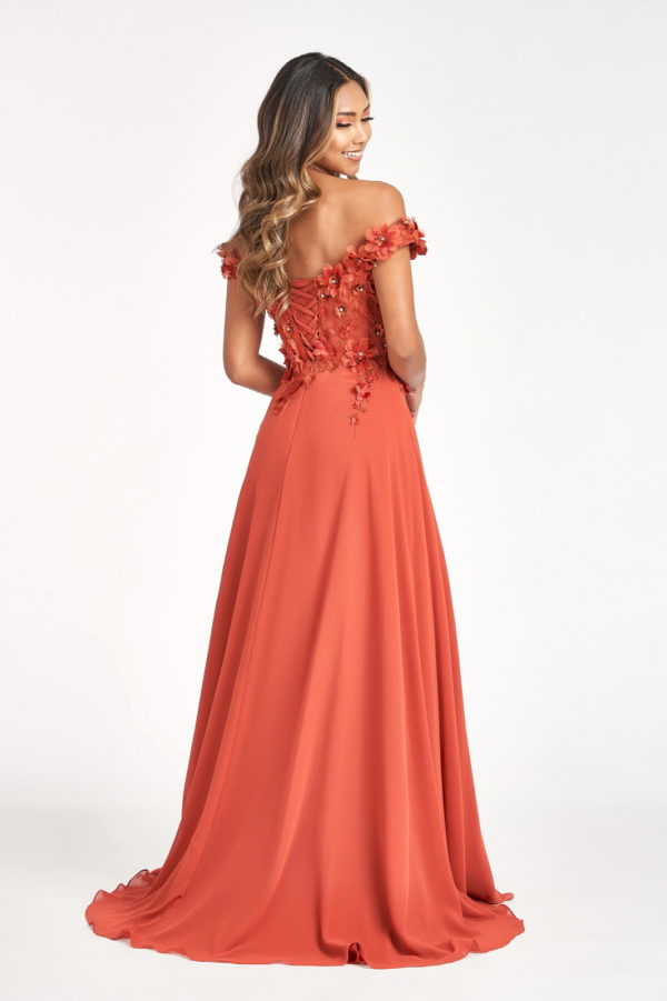 Sublime Off-shoulder Floral Neckline A-line Maxi Dress from Elizabeth K-18