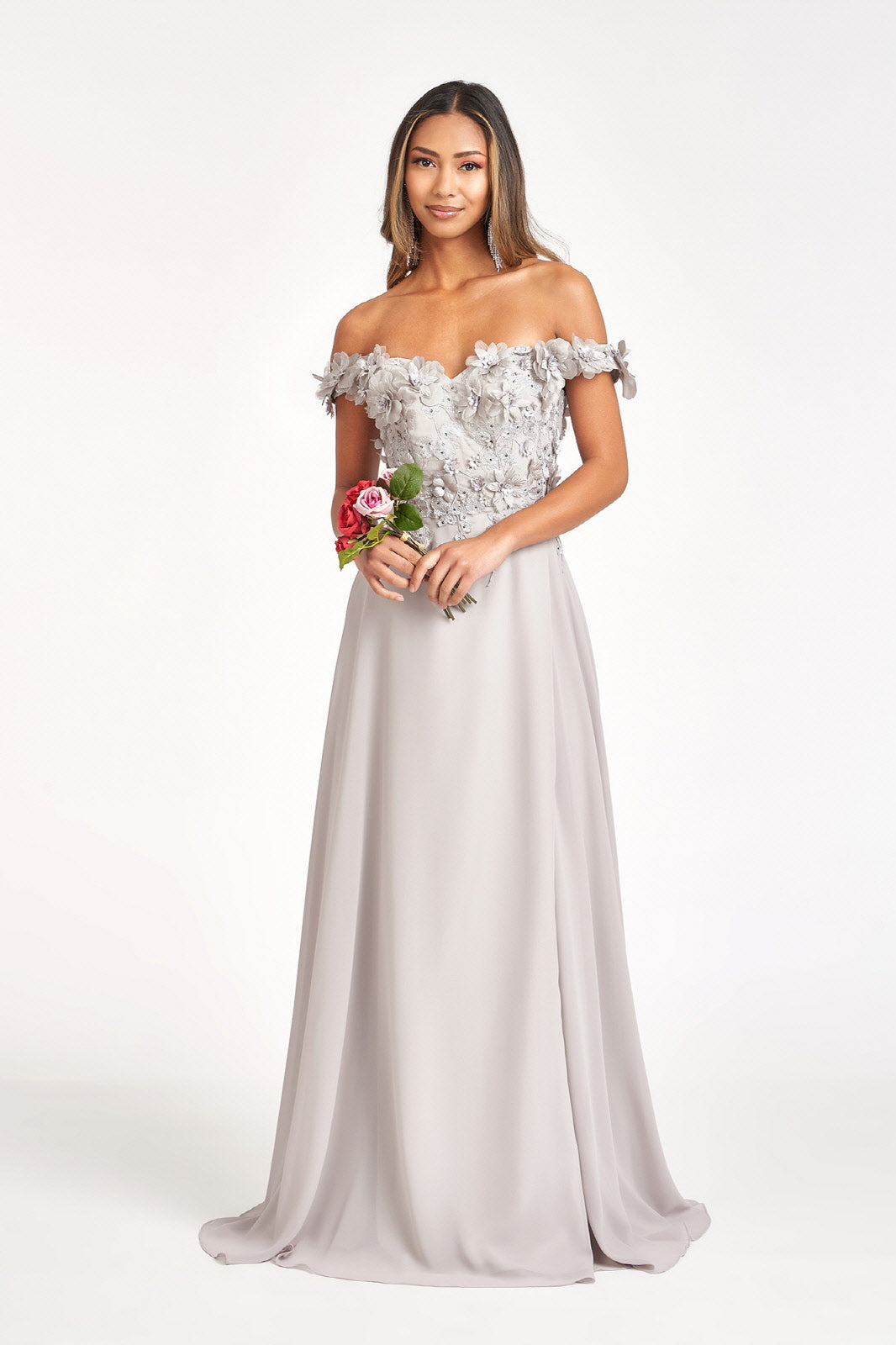 Sublime Off-shoulder Floral Neckline A-line Maxi Dress from Elizabeth K-5