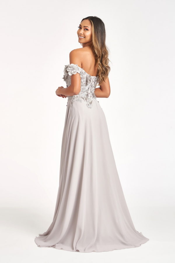 Sublime Off-shoulder Floral Neckline A-line Maxi Dress from Elizabeth K-21