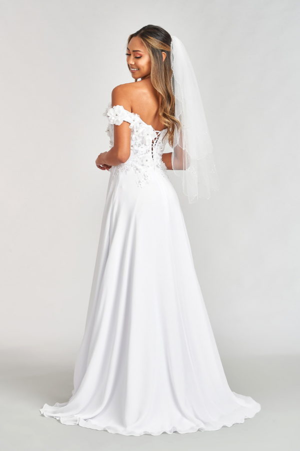 Sublime Off-shoulder Floral Neckline A-line Maxi Dress from Elizabeth K-23