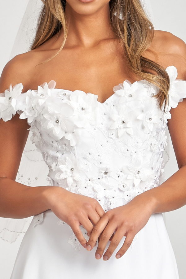 Sublime Off-shoulder Floral Neckline A-line Maxi Dress from Elizabeth K-24