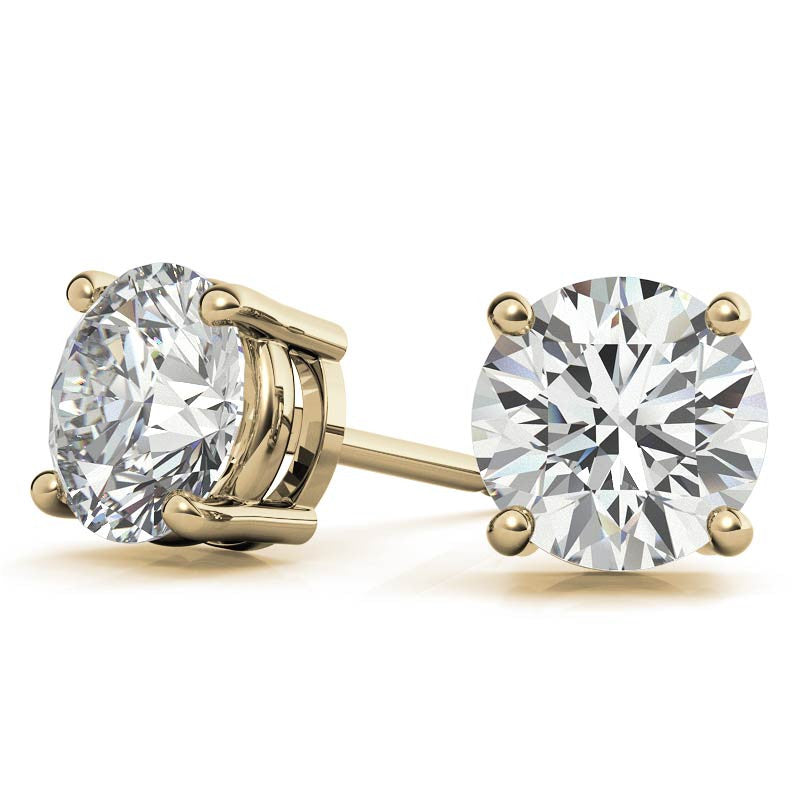 2.00 CTW AGI Certified Lab Grown Diamond (G-VS) Stud Earrings in 14K White or Yellow Gold-5