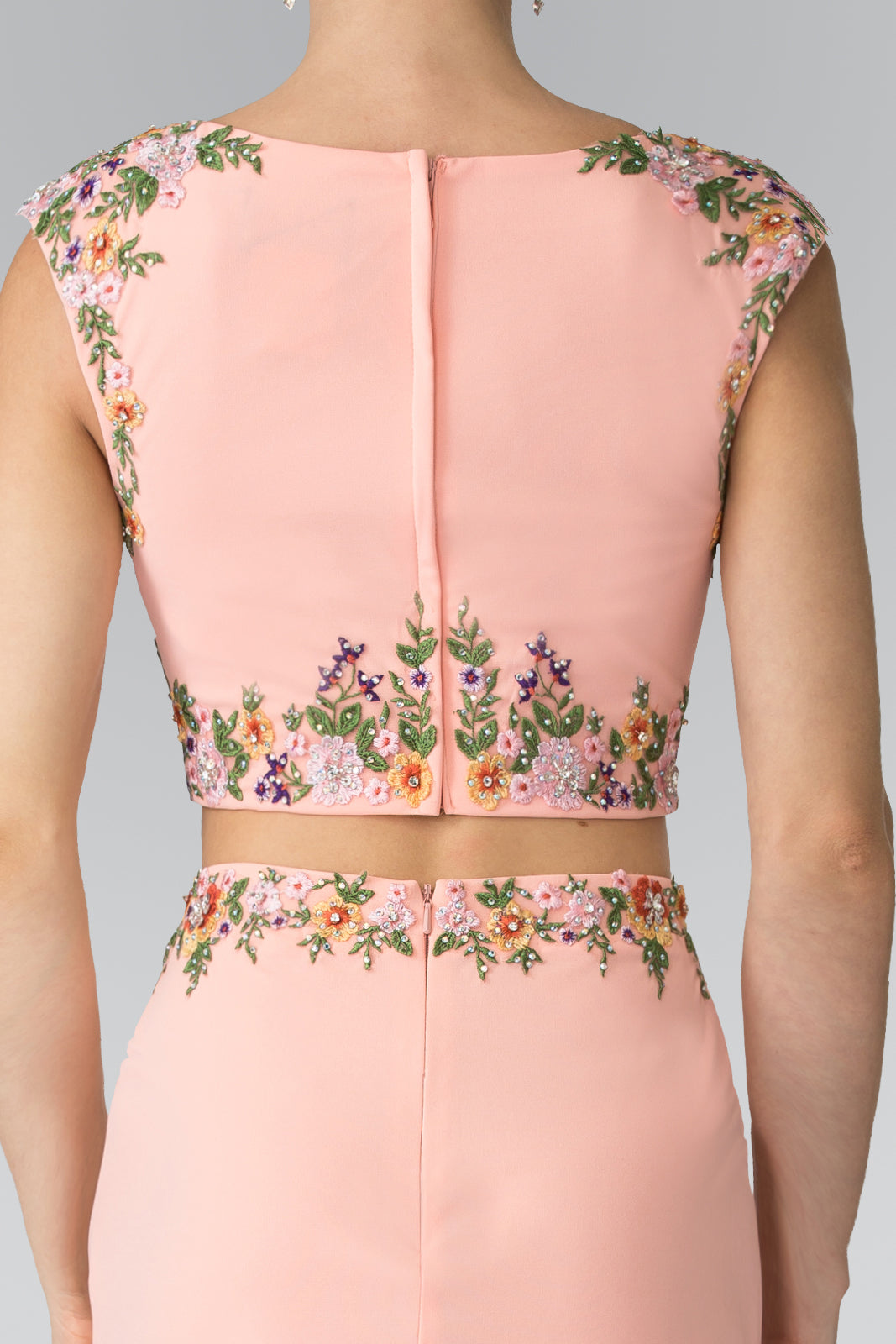 wo-Piece Embroidered Pencil Skirt Dress-2