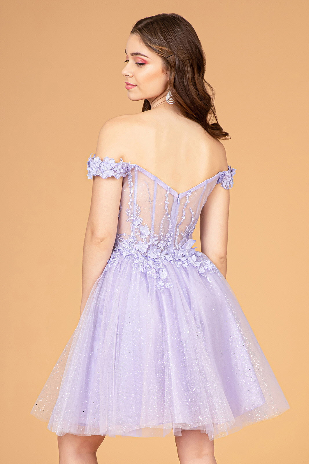 Illusion Sweetheart Mesh Babydoll Short Dress w/ Sheer Bodice-14