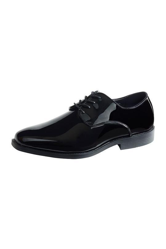 "Nova" Kids Black Tuxedo Shoes-0