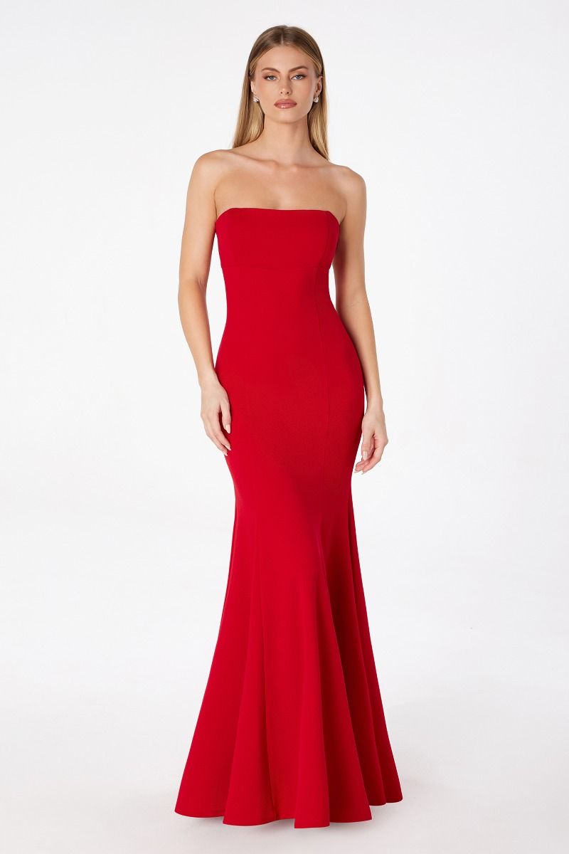 Strapless mermaid dress with corset back-3
