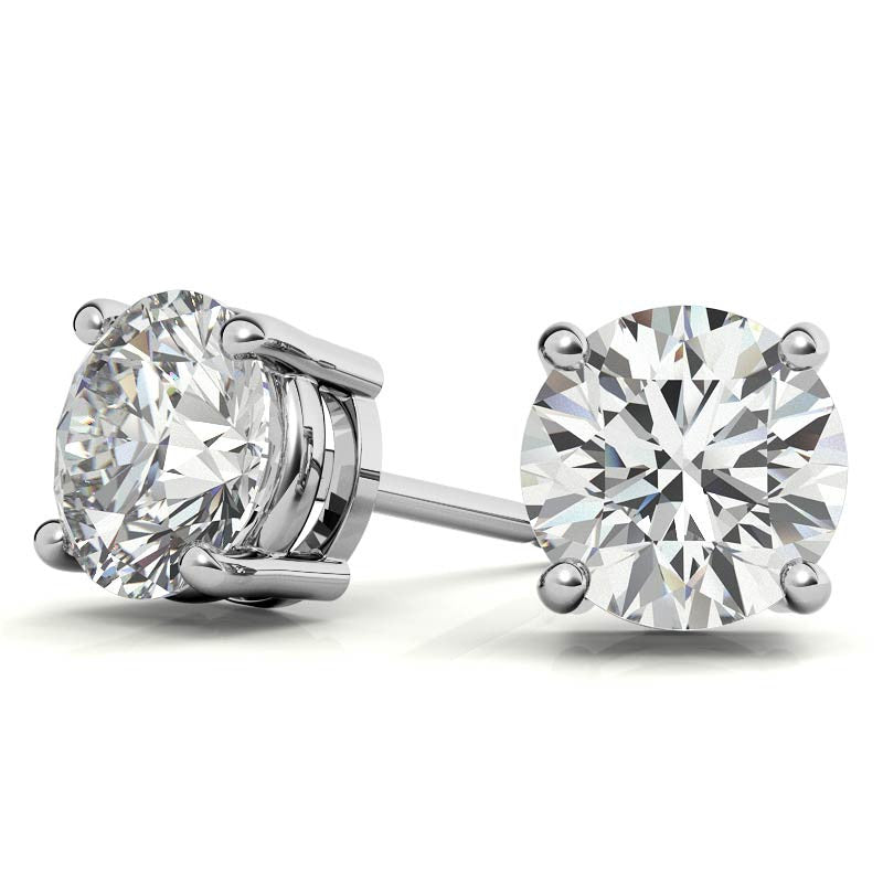 2.00 CTW AGI Certified Lab Grown Diamond (G-VS) Stud Earrings in 14K White or Yellow Gold-6