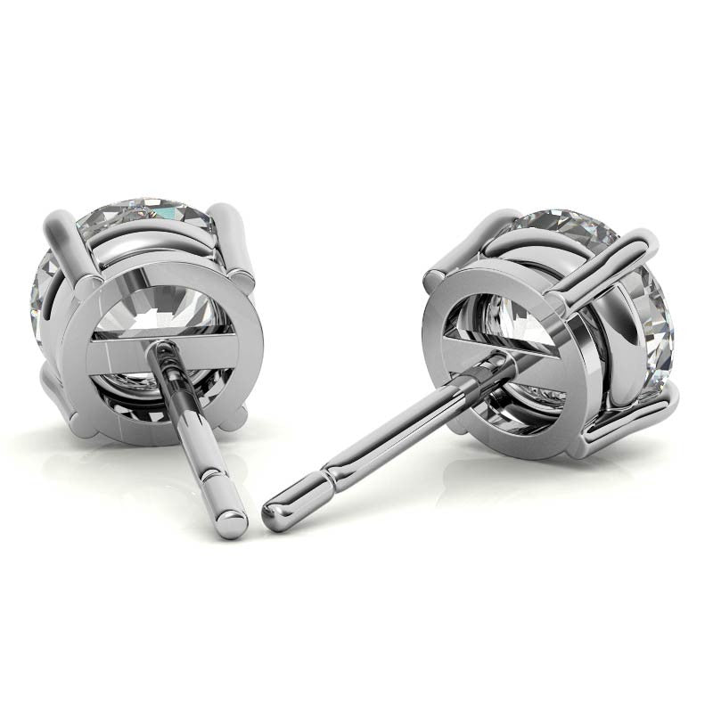 2.00 CTW AGI Certified Lab Grown Diamond (G-VS) Stud Earrings in 14K White or Yellow Gold-1