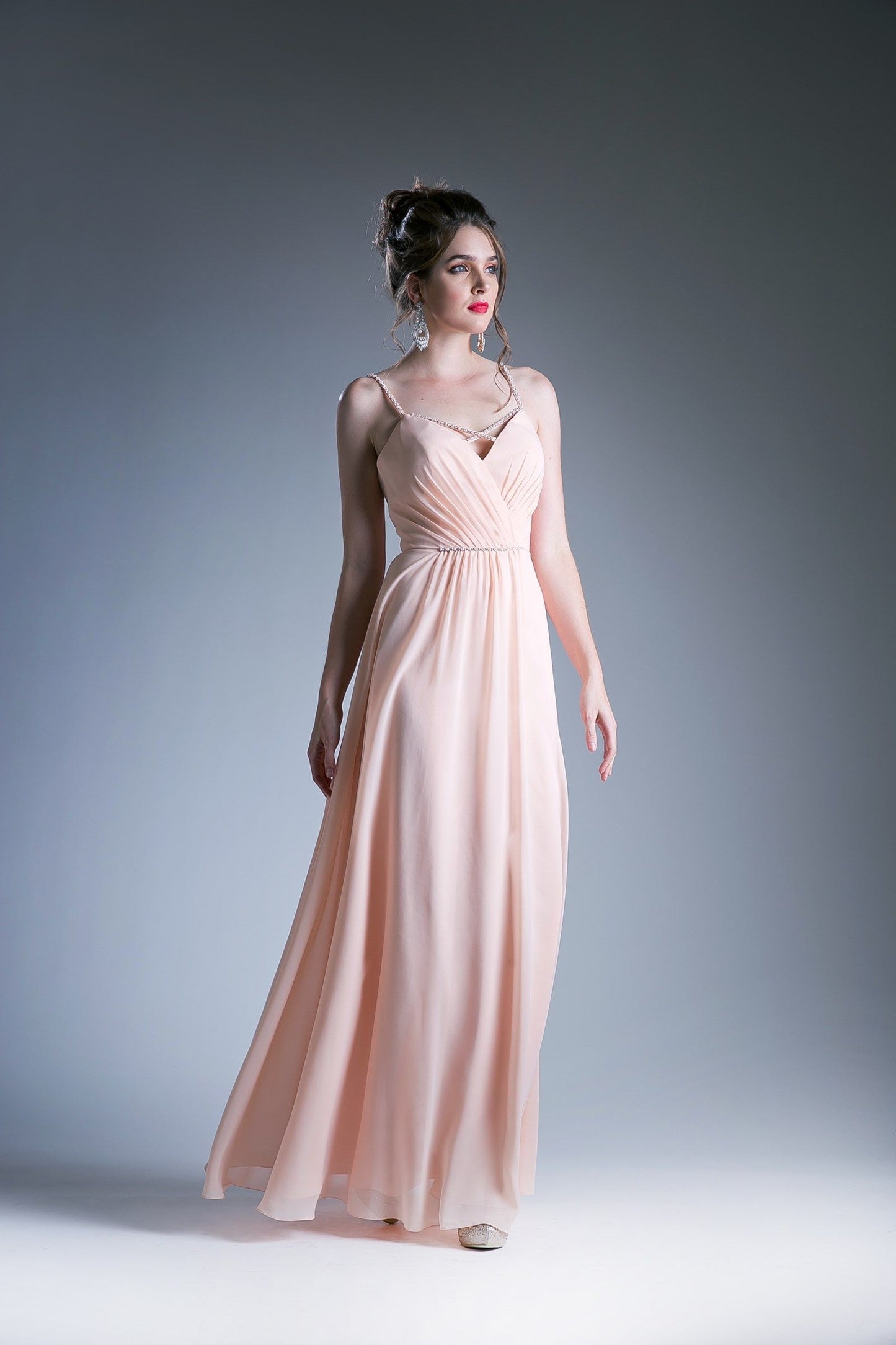 V Neckline With a Beaded Band Dress-5