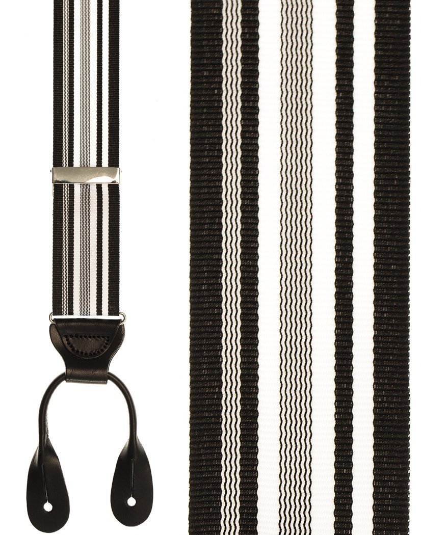 "Portland Striped " Suspenders 1.3875"Width-0