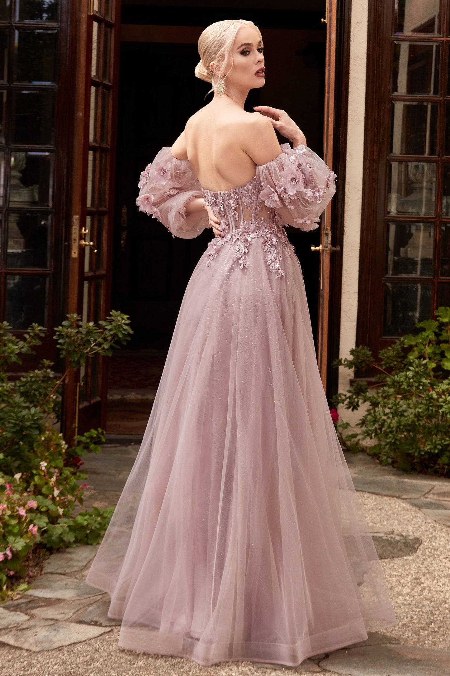 Strapless Off The Shoulder Gown-4