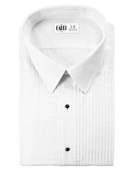 "Marco" Kids White Laydown Tuxedo Shirt-0