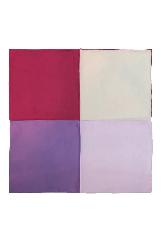 Silk & Cotton Blend Quad Pocket Square-7