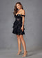 Tulle Sequin A-Line Sheer Bodice Bodice Short Cocktail Dress JTJT920K-4