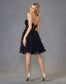 Strapless Tulle Ruffles Keeyhole Bodice Short Cocktail Dress JTJT921H-4