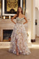 Sleeveless Fashion Forward Gown w/ Floral Appliqué & Layered Skirt NXG1783-1