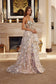 Sleeveless Fashion Forward Gown w/ Floral Appliqué & Layered Skirt NXG1783-2