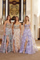 Sleeveless Fashion Forward Gown w/ Floral Appliqué & Layered Skirt NXG1783-0
