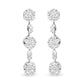 14K White Gold 2.00 Cttw Diamond Composite Cluster Floral Drop Earrings (I-J Color, I1-I2 Clarity)-0