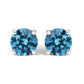 14K Gold Blue Lab Grown Diamond Stud Earrings with Screw Backs-3