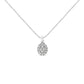 .925 Sterling Silver 1 1/2 Cttw Diamond Oval Cluster Pendant Necklace (I-J Color, I2-I3 Clarity) - 18"-0