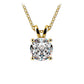 1.50 Ctw Prong Set Round Lab Grown Diamond Pendant In White /Yellow Gold G-VS-2