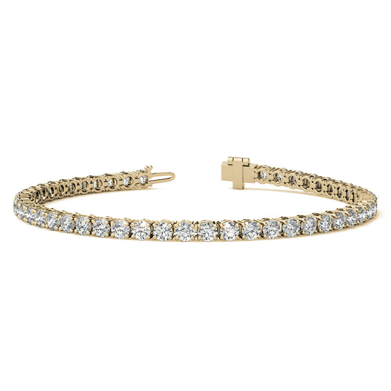 8.5 CTW Lab Grown Diamond Tennis Bracelet in 14kt White/Yellow Gold (G/VS) AGI Certified-5