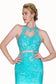 Beaded Lace Sheath Dress-0