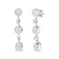 14K White Gold 2.00 Cttw Diamond Composite Cluster Floral Drop Earrings (I-J Color, I1-I2 Clarity)-1