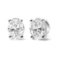 14K White Gold Prong Set Lab Grown Oval Diamond Solitaire Stud Earring (F-G Color, VS1-VS2 Clarity)-1