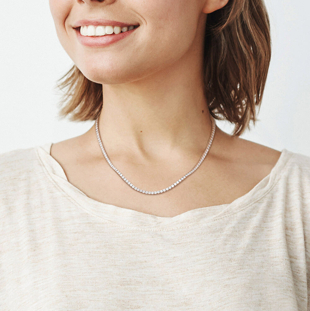 12.5 ct. DEW Created Moissanite Tennis Necklace - Available in 6 Sizes-3