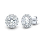 2 CTW AGI Certified Lab Grown Diamond Halo Earrings in 14K White Gold-0
