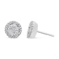 AGS Certified 14K White Gold 1.0 Cttw Brilliant-Cut Diamond Halo-Style Cluster Round Button Stud Earrings (G-H Color, I1-I2 Clarity)-2