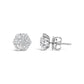 14K White Gold 1 3/4 Cttw Lab Grown Diamond Floral Cluster Composite Stud Earrings (G-H Color, VS2-SI1 Clarity)-2