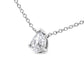 14K White Gold 1/2 Cttw Lab Grown Pear Shape Solitaire Diamond Pendent 18" Necklace (F-G Color, VS2-SI1 Clarity)-2