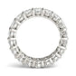 4 CTW Oval Lab Grown Diamond Couture Classic Eternity Ring 14K White Gold (G-VS)-2