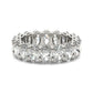 4 CTW Oval Lab Grown Diamond Couture Classic Eternity Ring 14K White Gold (G-VS)-3