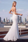 Strapless Chiffon Fitted Off-White Dress-1